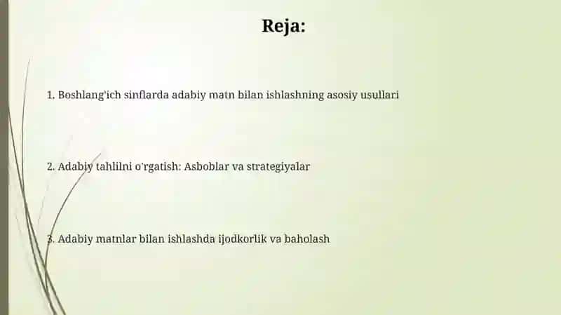 Badiiy Matnlar Bilan Ishlash 2
