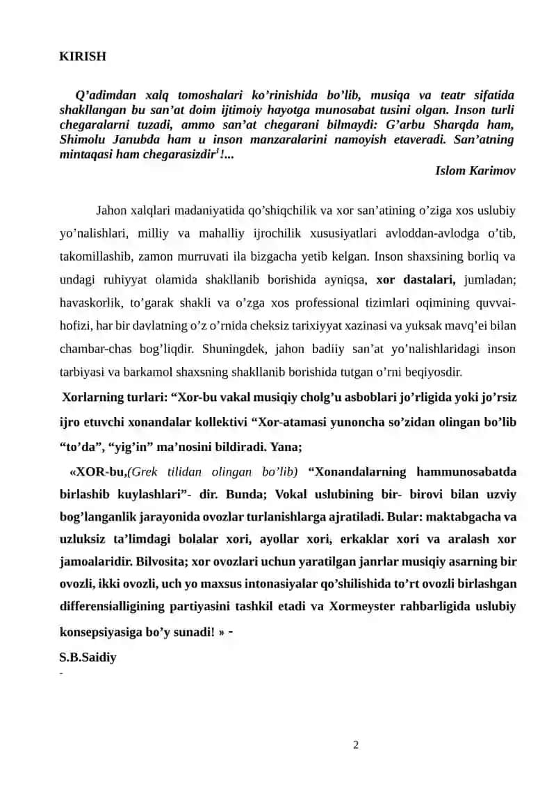 O’ZBEKISTONDA XOR MADANIYATINING SHAKLLANISHI VA RIVOJLANISHI 2