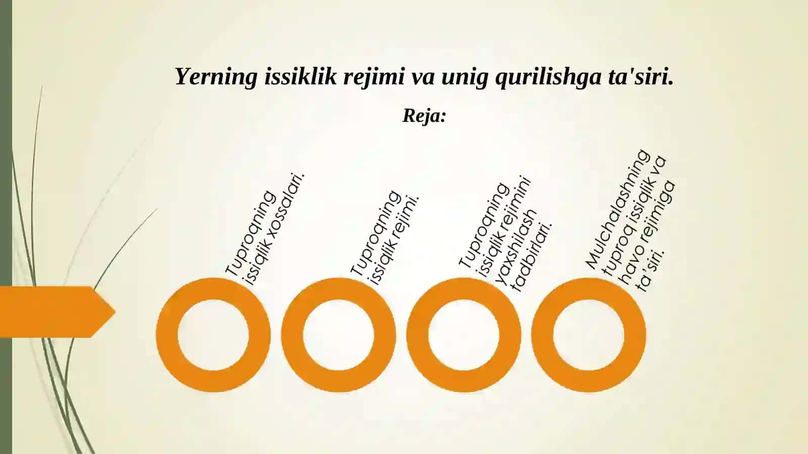 ‘‘Yerning issiqlik rejimi va uning qurilishga ta'siri” 2