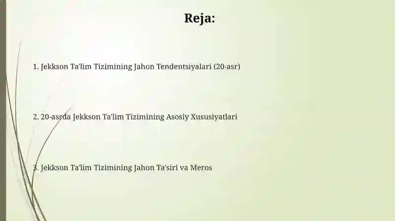 Jekkson Ta'lim Tizimining Asosiy Xususiyatlari 2