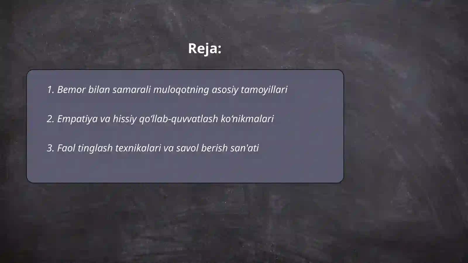 Talabalarning bemor bilan muloqot qilish san'ati 2