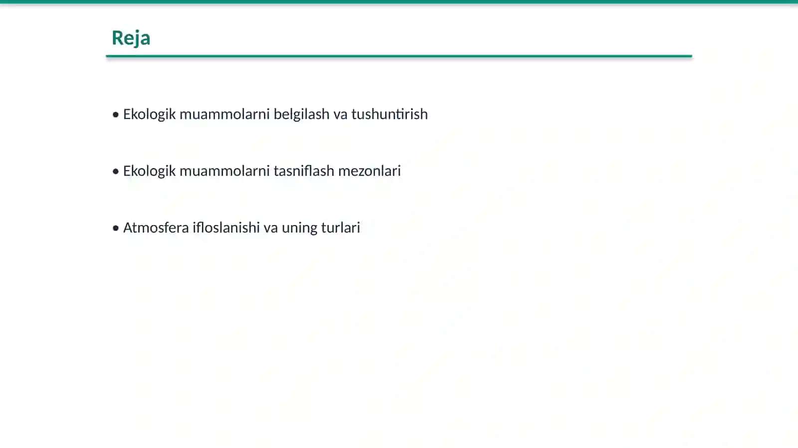 Ekologik muammolarni klassifikatsialash 2