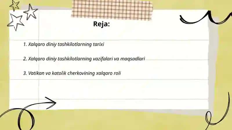 Xalqaro diniy tashkilotlar 2