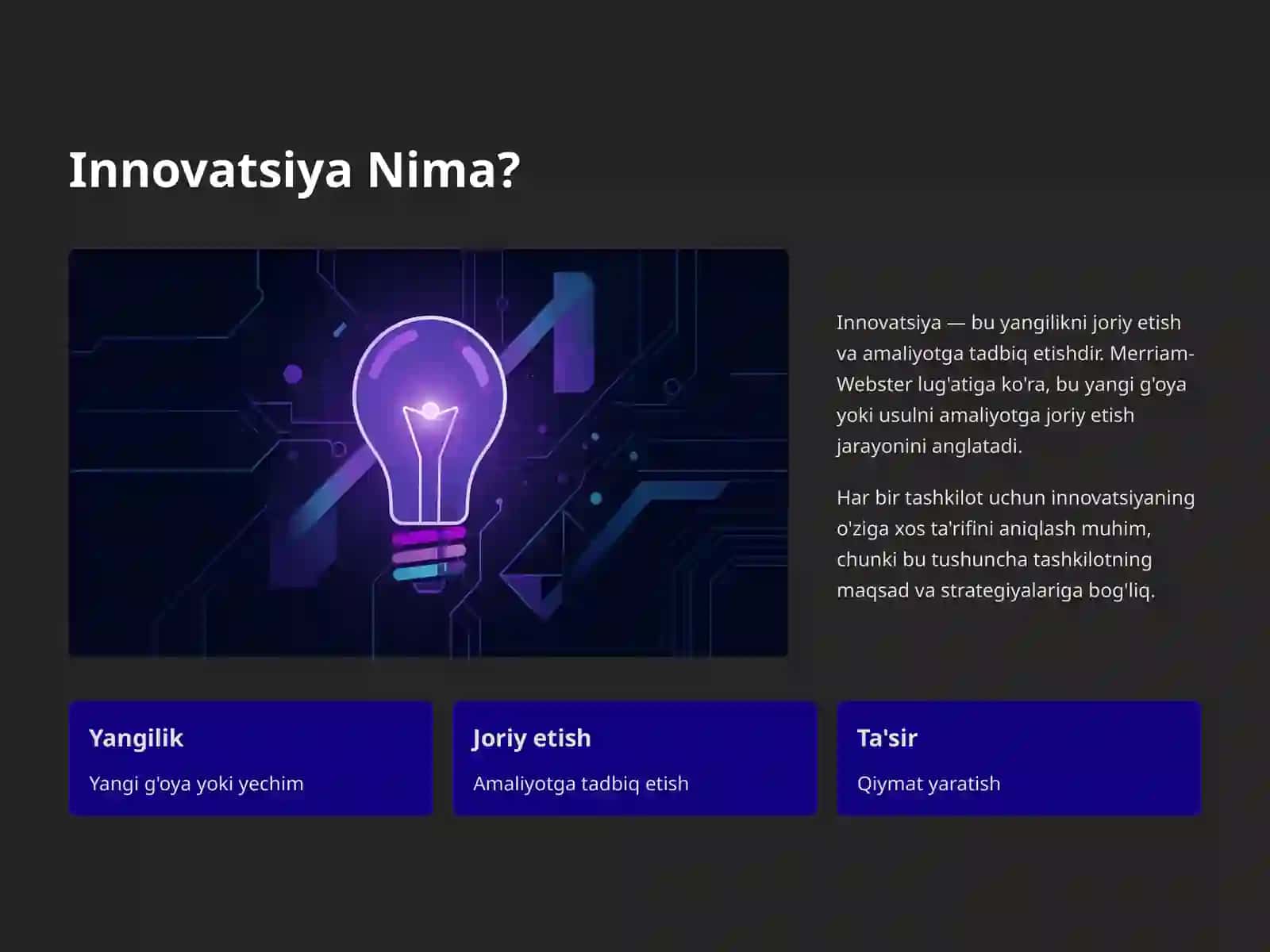 Innovatsion Menejment: Usullar va Funksiyalar 2