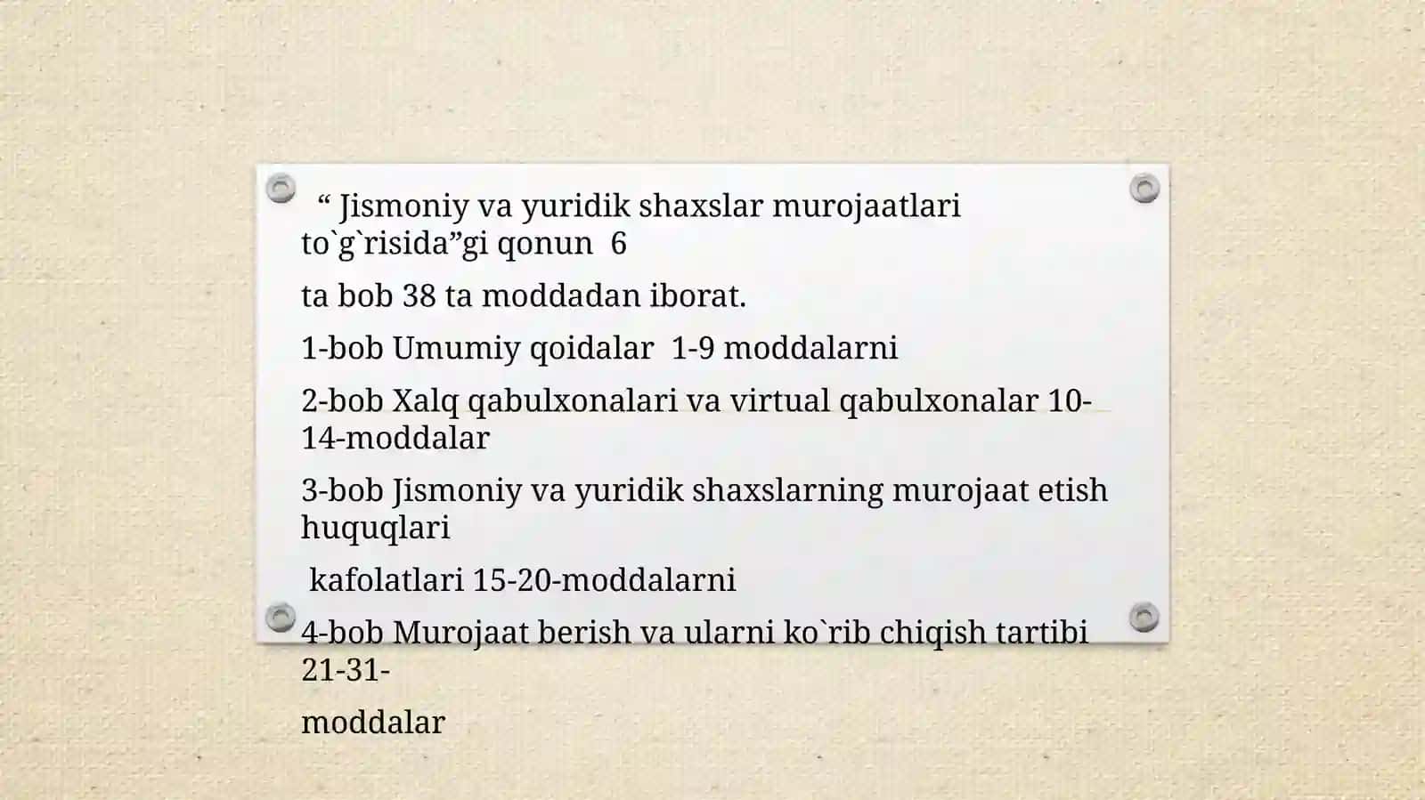 Jismoniy va yuridik shaxslar murojaatlari 2