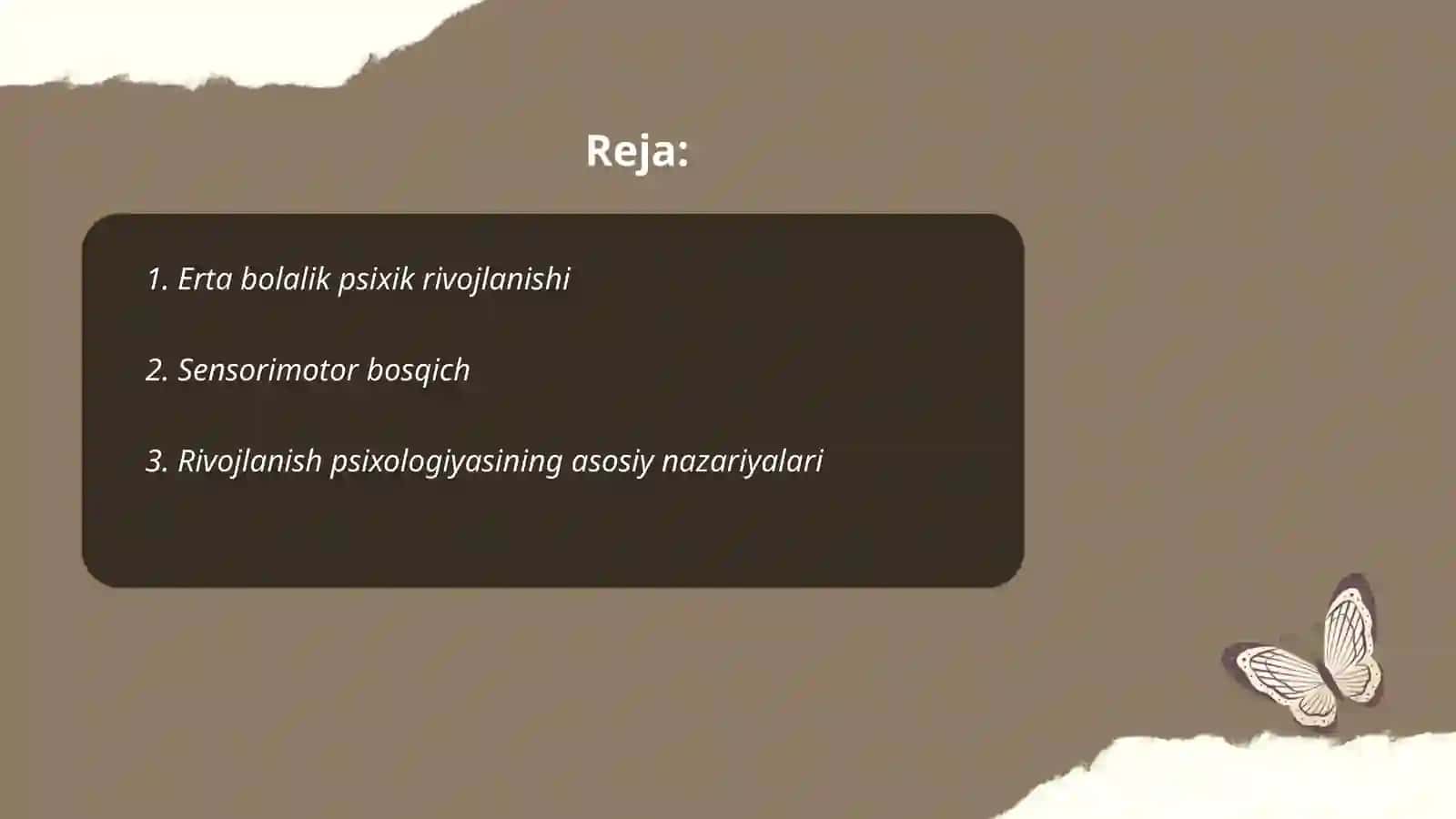 Erta bolalik psixik rivojlanishi 2