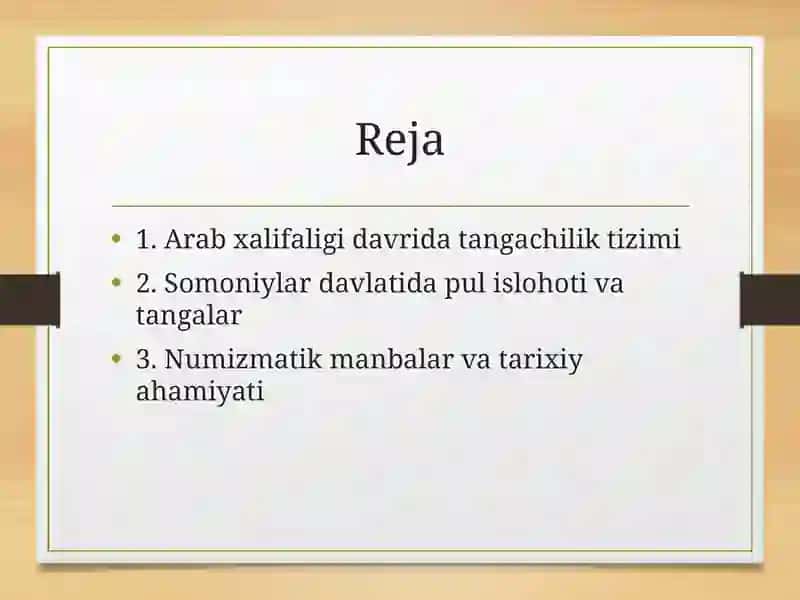 Arab xalifaligi va Somoniylar tangalari 2
