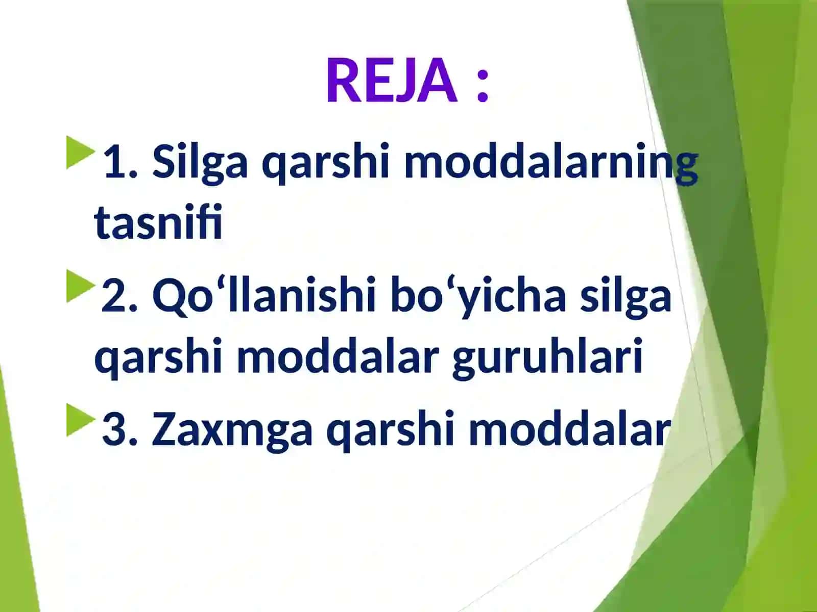 Zaxmga va Silga qarshi dori vositalar 2