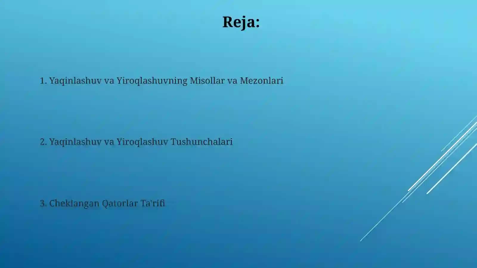 Teleskopik Qatorlar 2