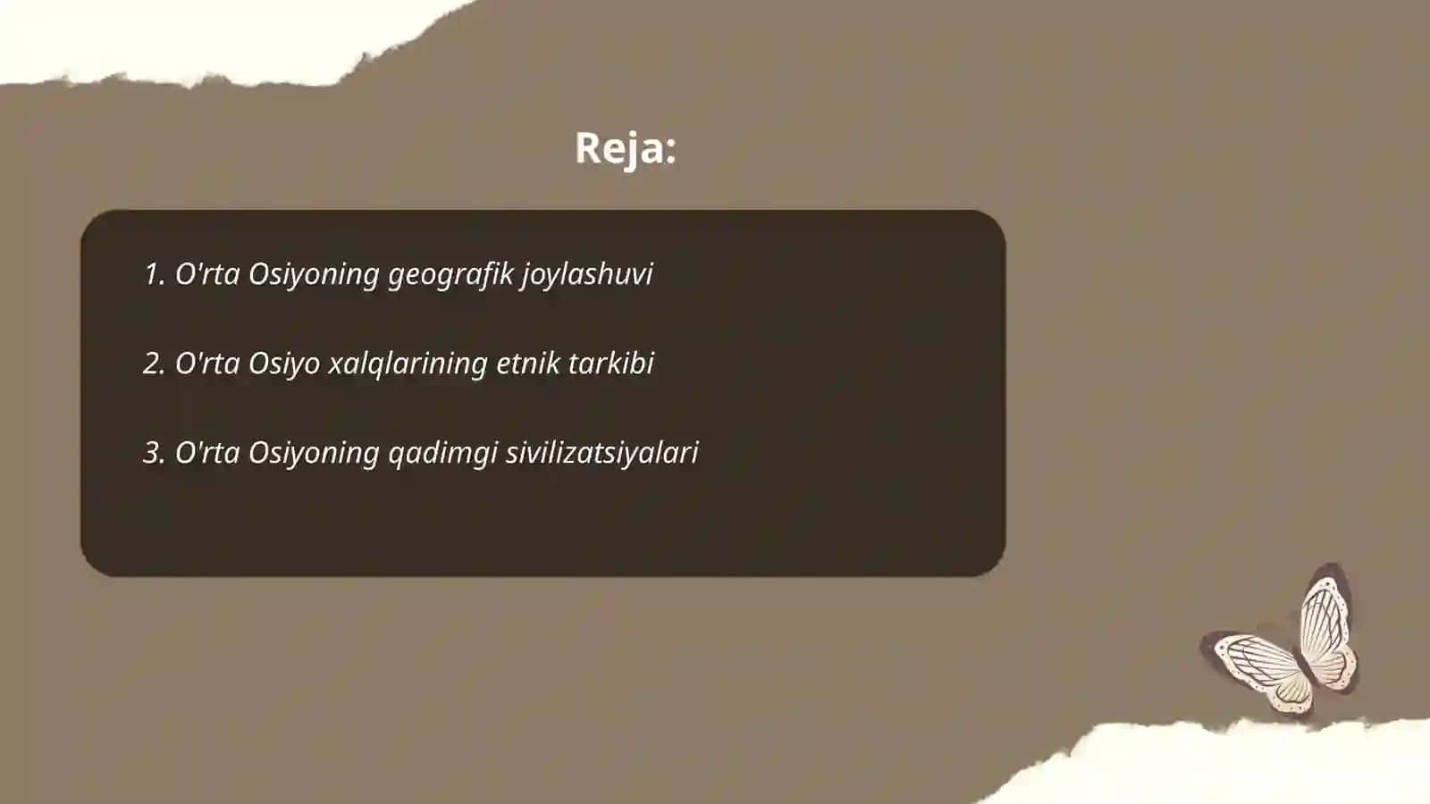 O'rta Osiyo davlatlarining tarkib topishi 2