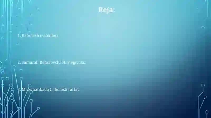 Matematikada Baholash Turlari 2