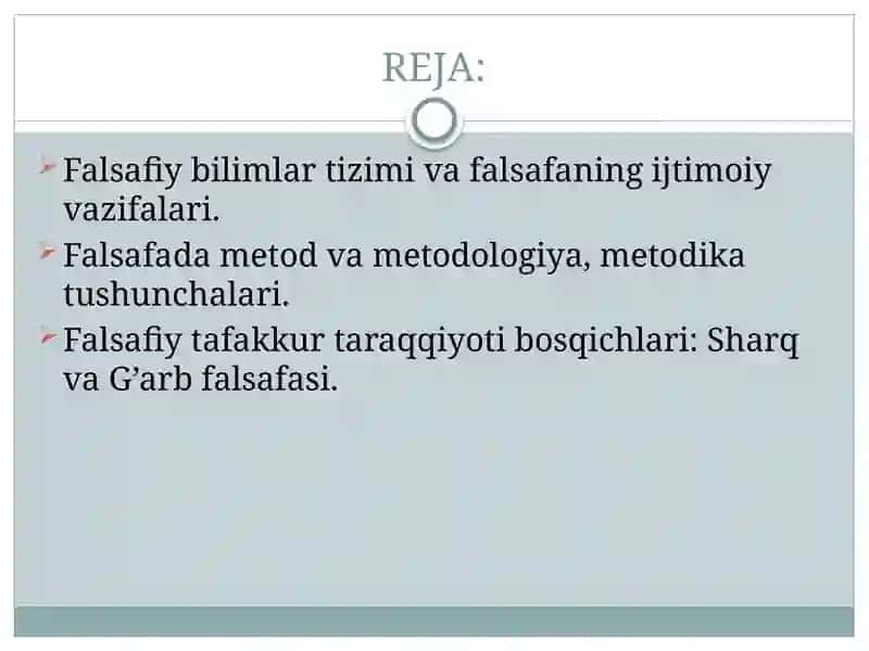 Falsafiy bilimlar tizimi va uning xususiyatlari 2