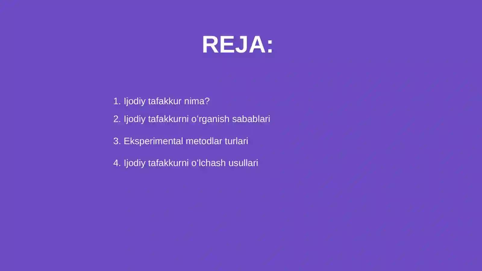 Ijodiy tafakkurni eksperimental oʻrganish metodikalari 2