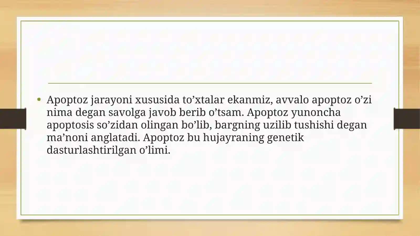 Apoptoz haqida 2
