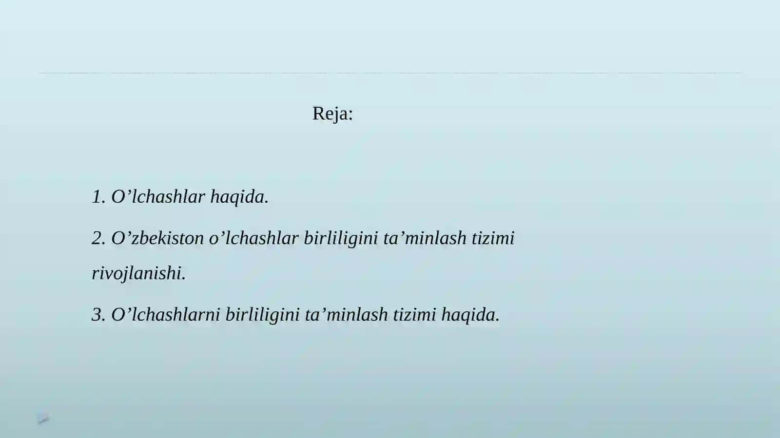 METROLOGIYA VA STANDARTLASHTIRISH 2