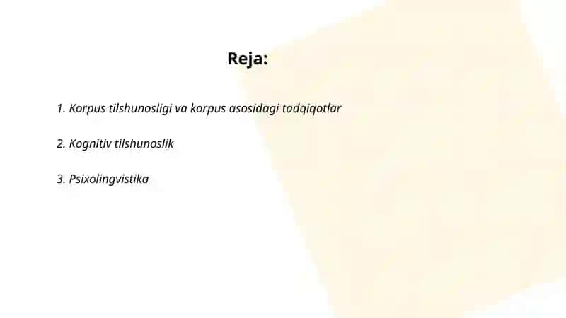 Tilshunoslikning zamonaviy yõnalishlari 2