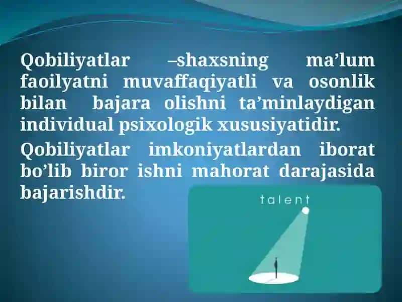 Qobiliyat va iqtidor 2
