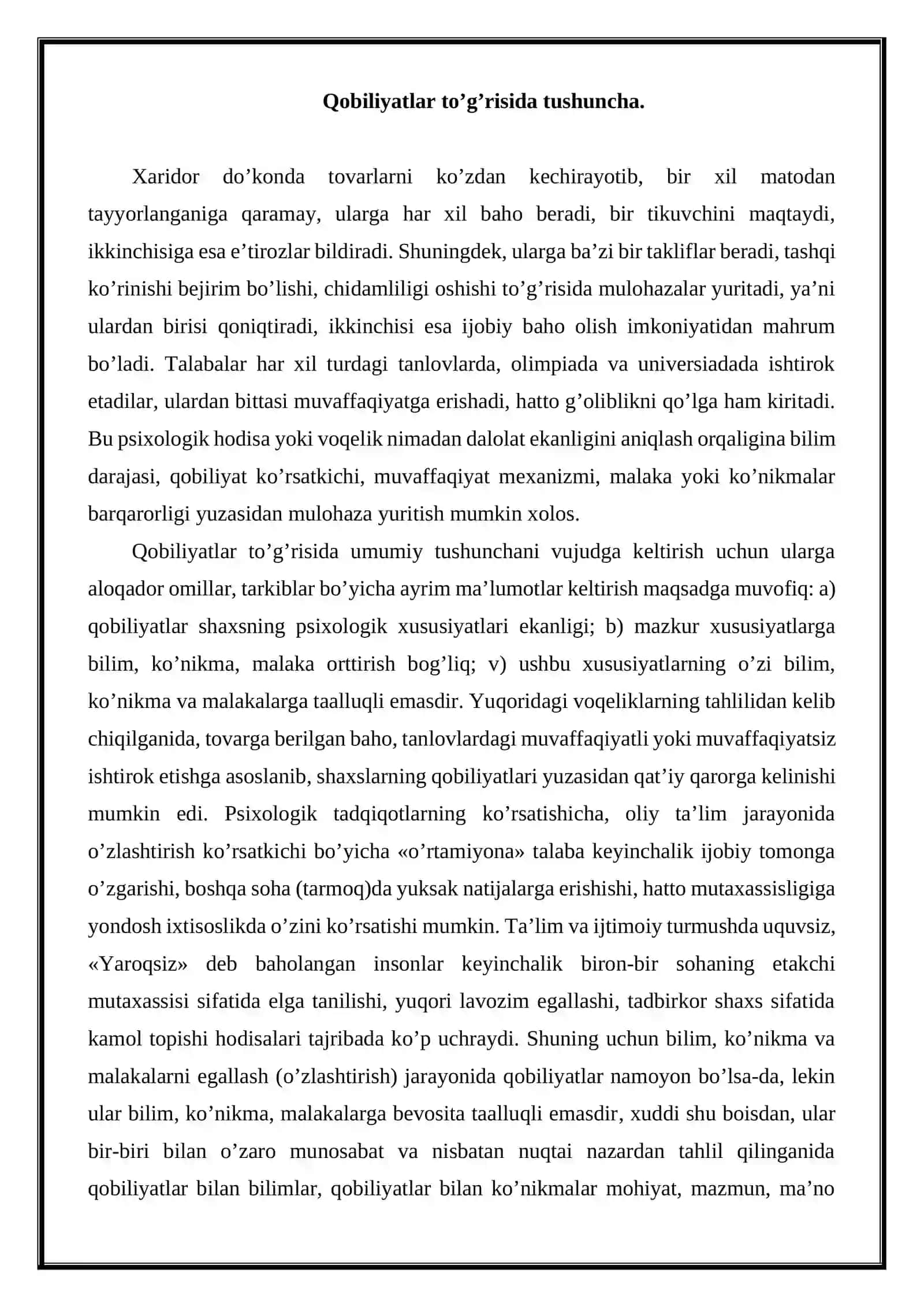 Qobiliyat va Pedagogik qobiliyat haqida tushuncha 2