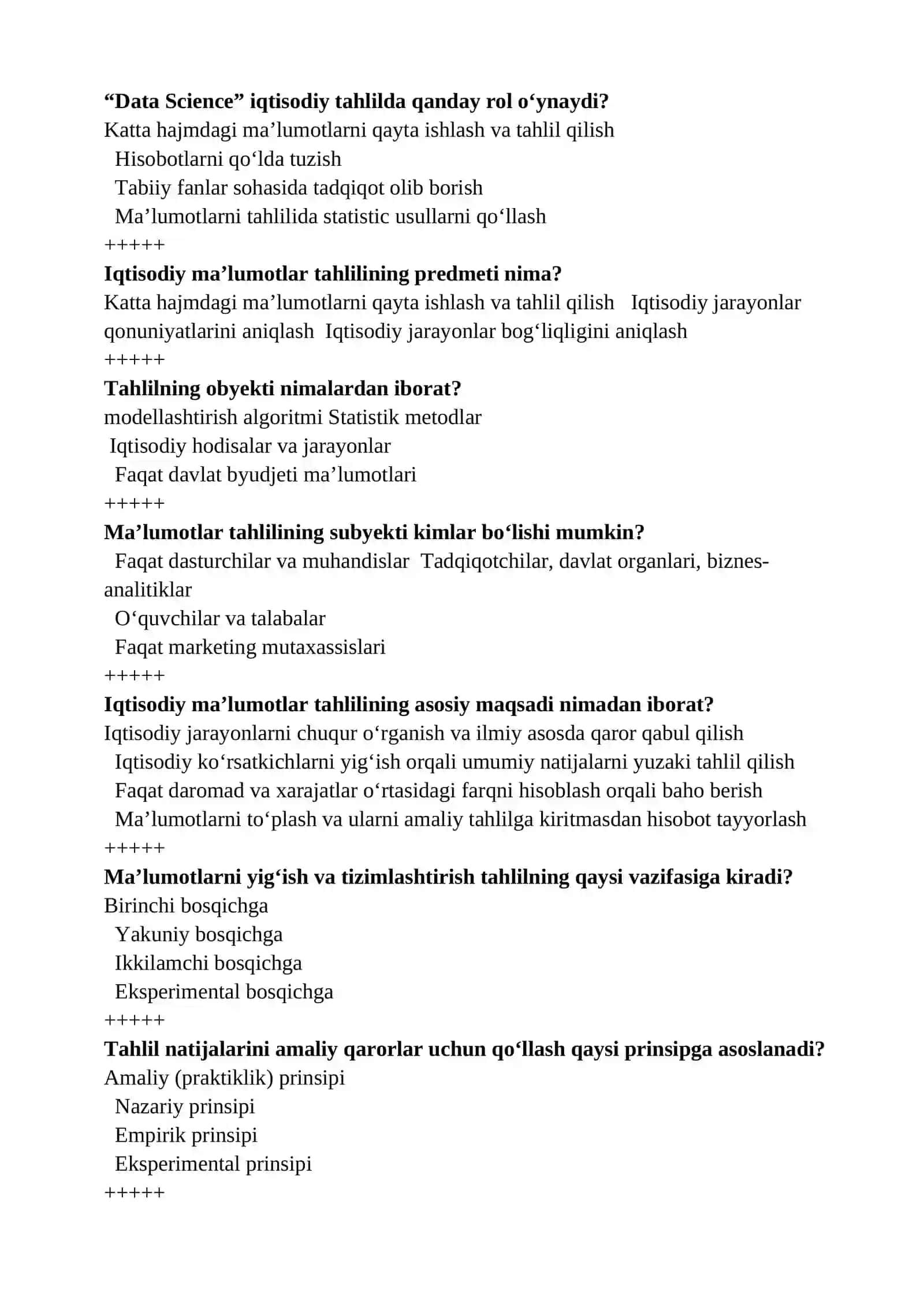 Iqtisodiyotda ma’lumotlar tahlili 2