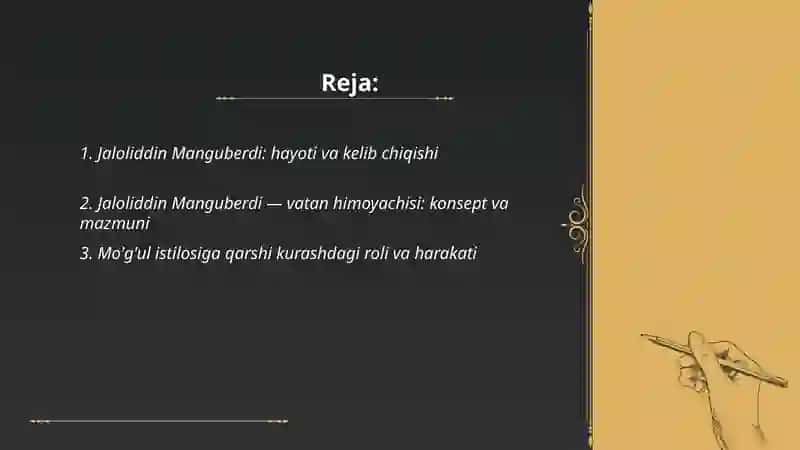 Jaloliddin Manguberdi-Vatan himoyachisi 2