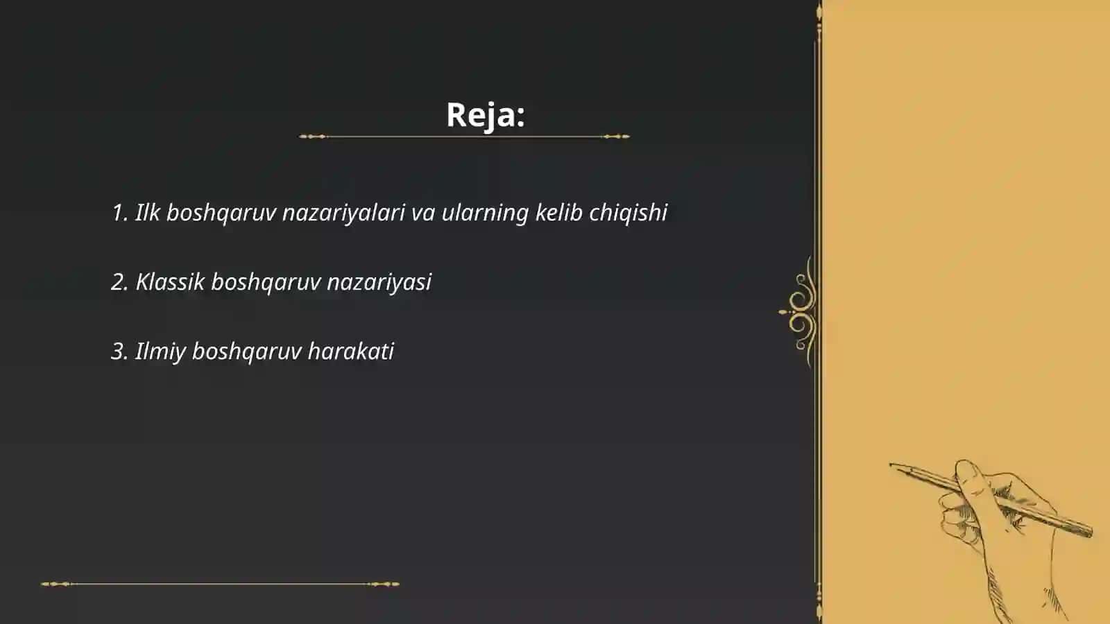 Boshqaruv nazariyasining rivojlanish bosqichlari 2