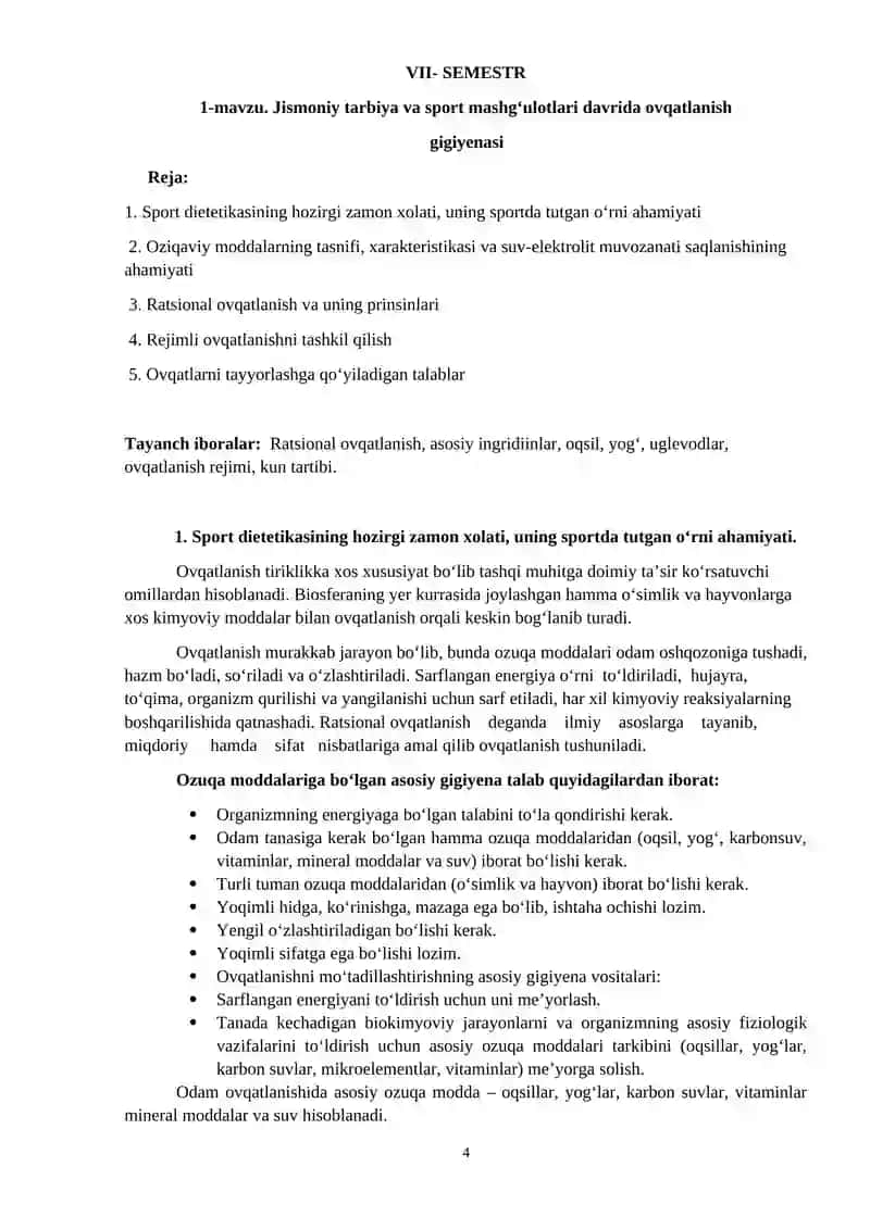 MA’RUZA MASHG‘ULOTI MATERIALLARI 2