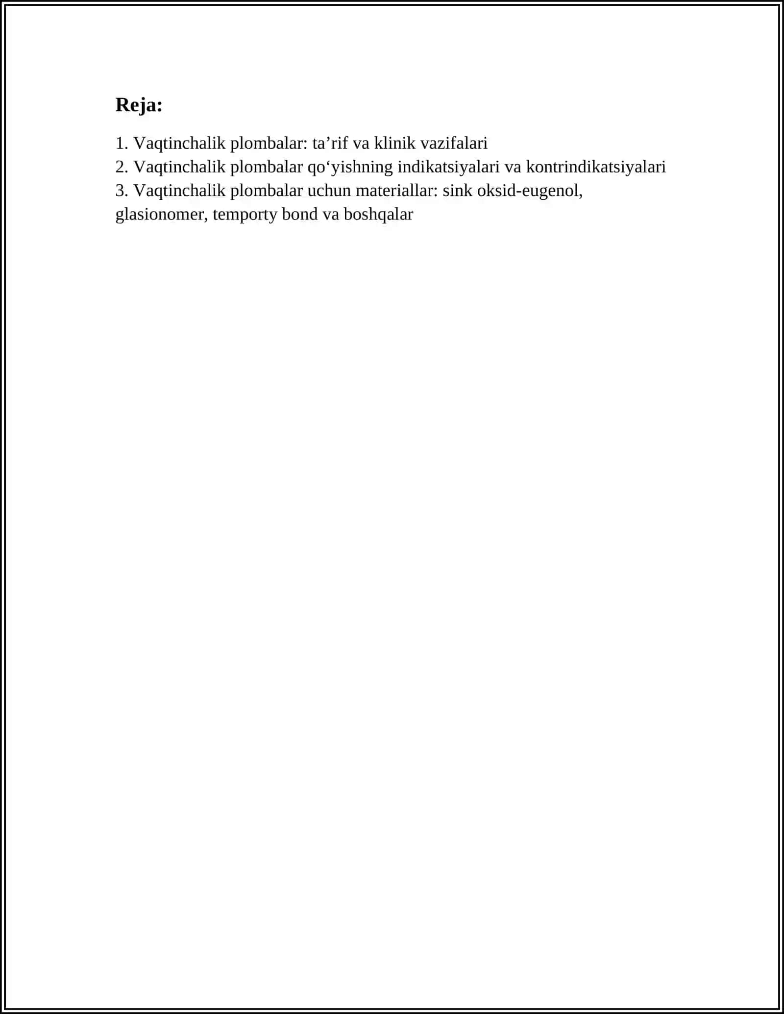 VAQTINCHQLIK PLOMBALAR 2