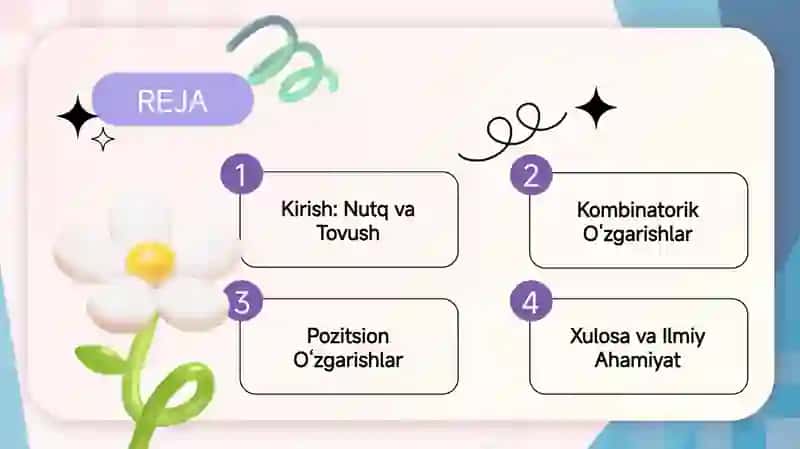 Nutqda Tovush O'zgarishlari 2