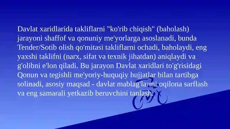Takliflarni koʻrib chiqish 2
