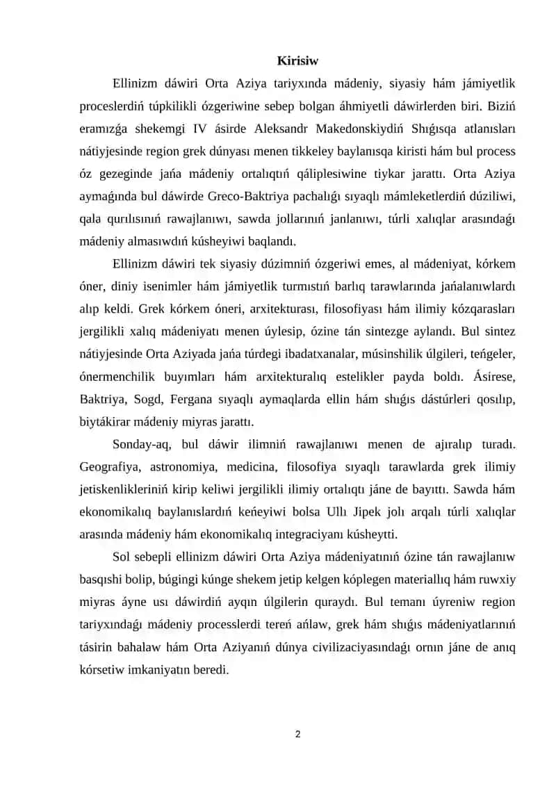 Ellinizm dawirinde Orta Aziya madeniyati 2