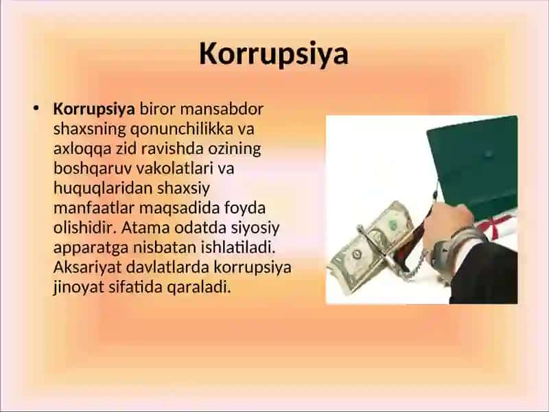 KORRUPSIYA  JAMIYAT INQIROZINING SABABLARIDAN BIRI SIFATIDA 2