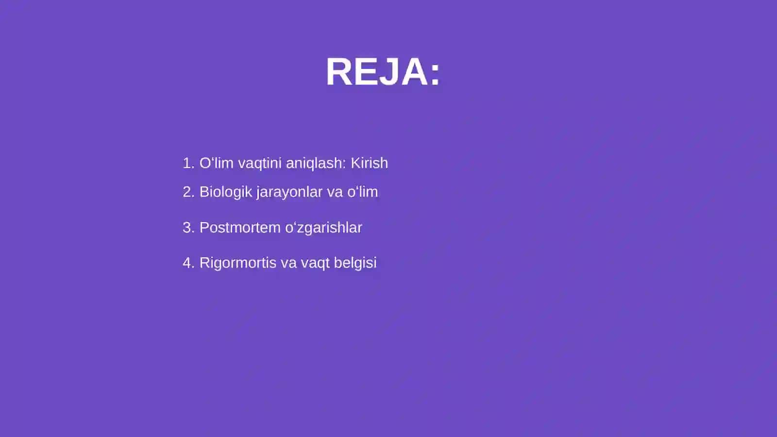 Oʻlim vaqtini aniqlash 2