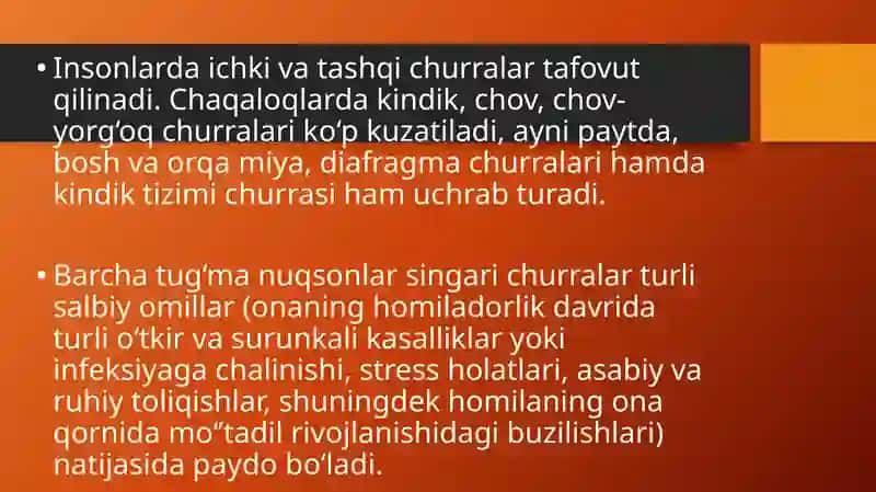 Bolalarda churra kesish xususiyatlari 2