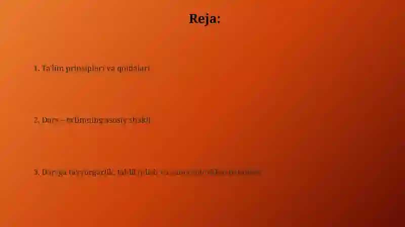 Ta’lim tamoyillari va qoidalari 2