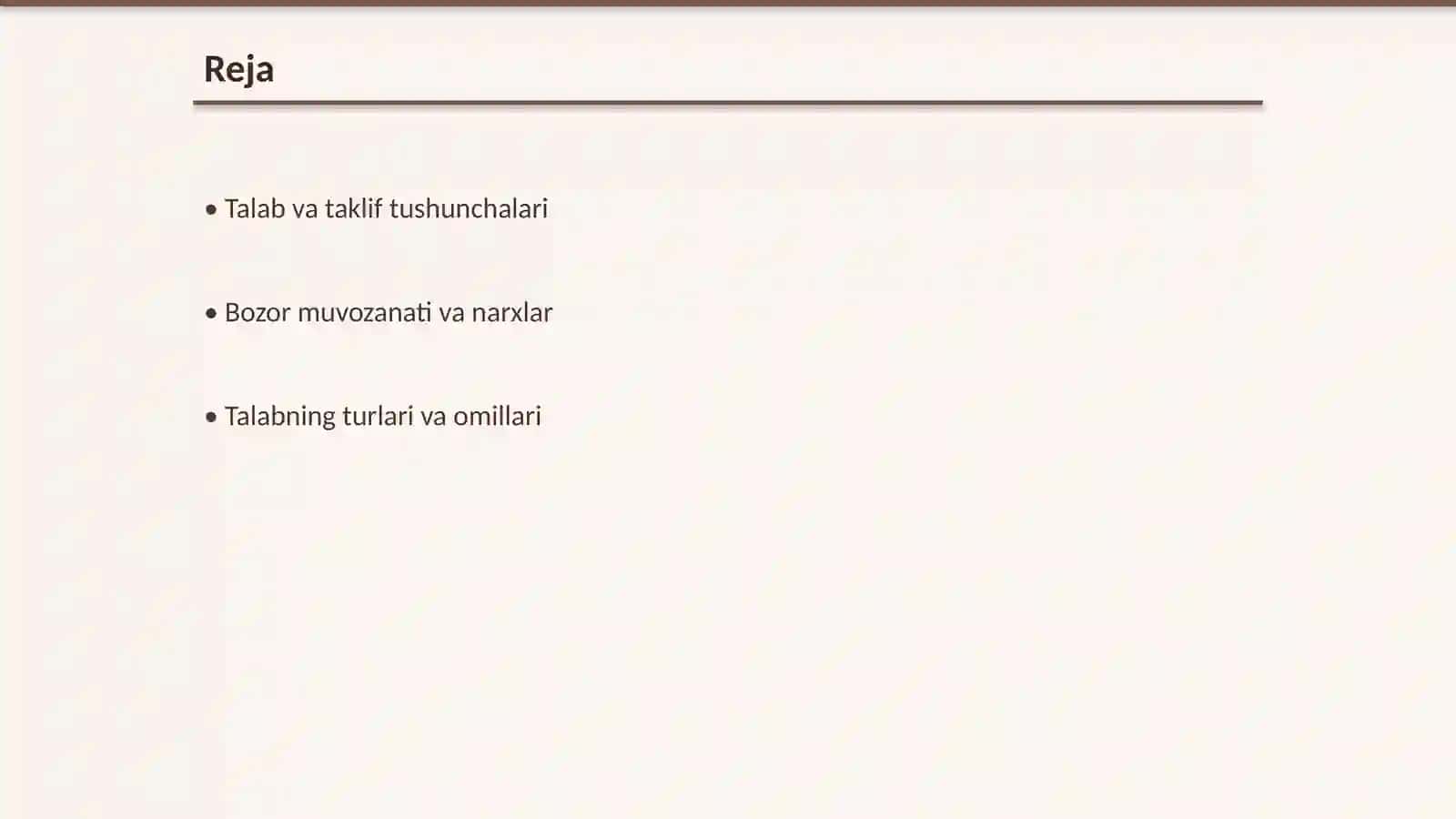 Bozorda talab va taklif analitikasi 2
