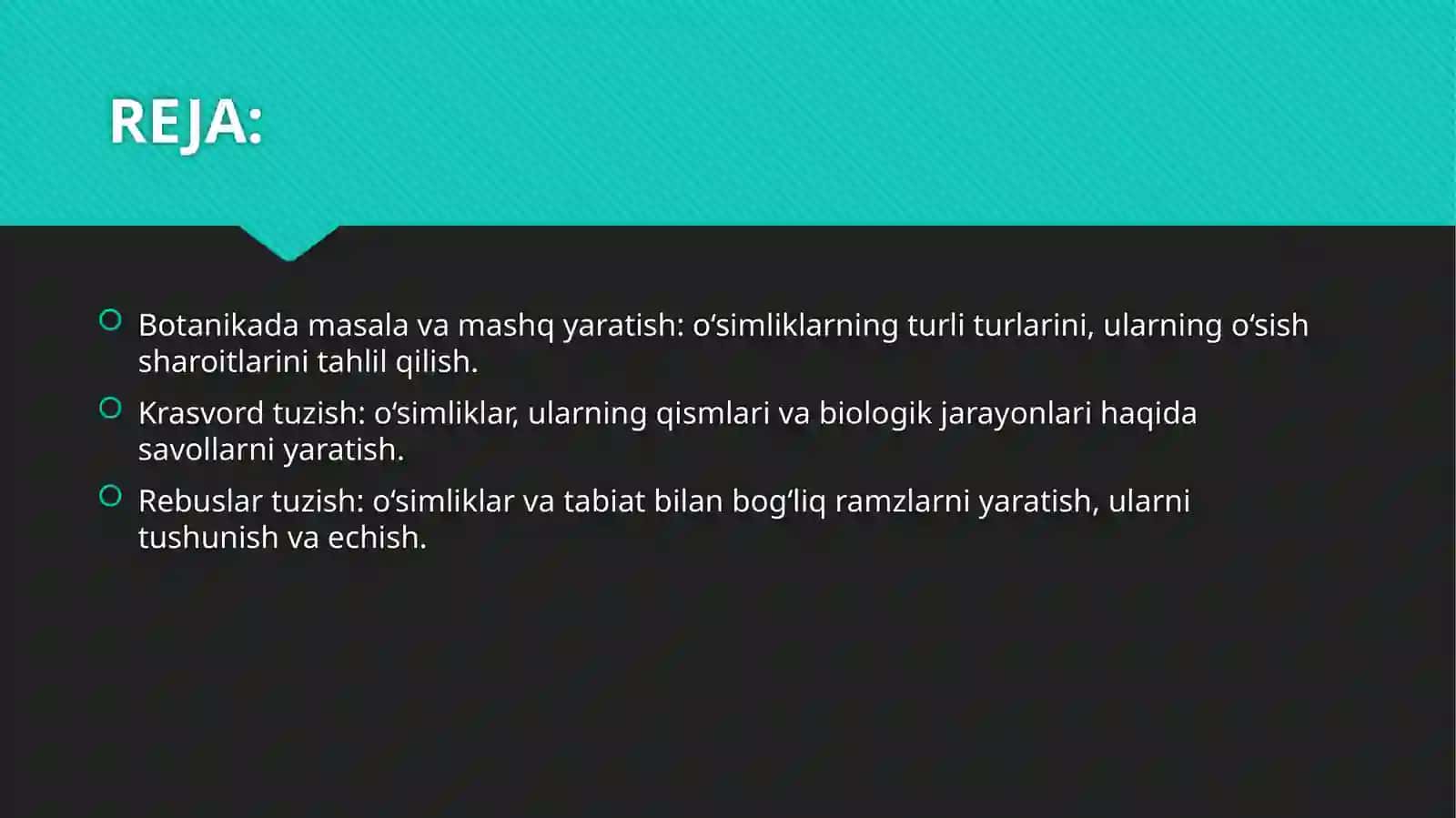 Botanika dan masala mashq Krasvord va rebuslar 2