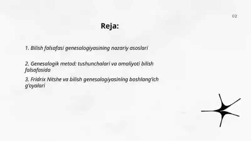 Bilish falsafasi genesalogiya 2