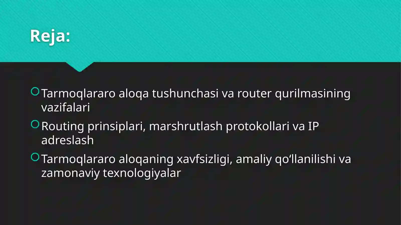 Tarmoqlararo aloqa qilish prinsiplari 2