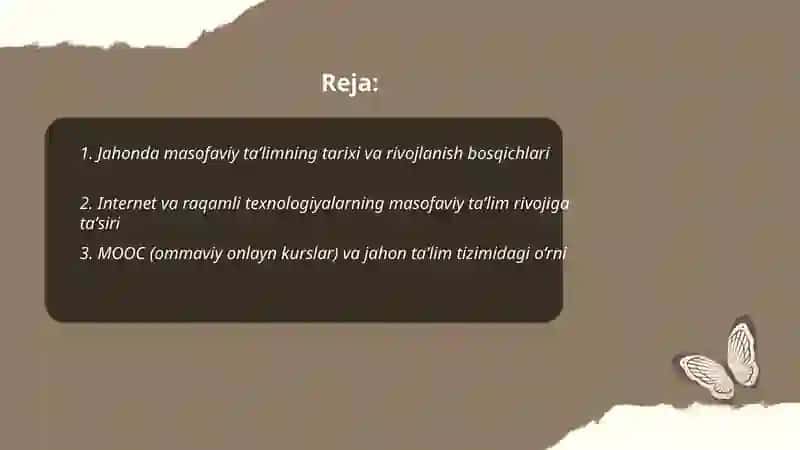 Jahonda masofaviy taʼlimning rivojlanishi 2