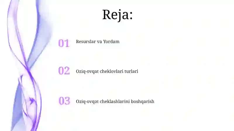 Oziq-ovqat cheklashlarini boshqarish 2