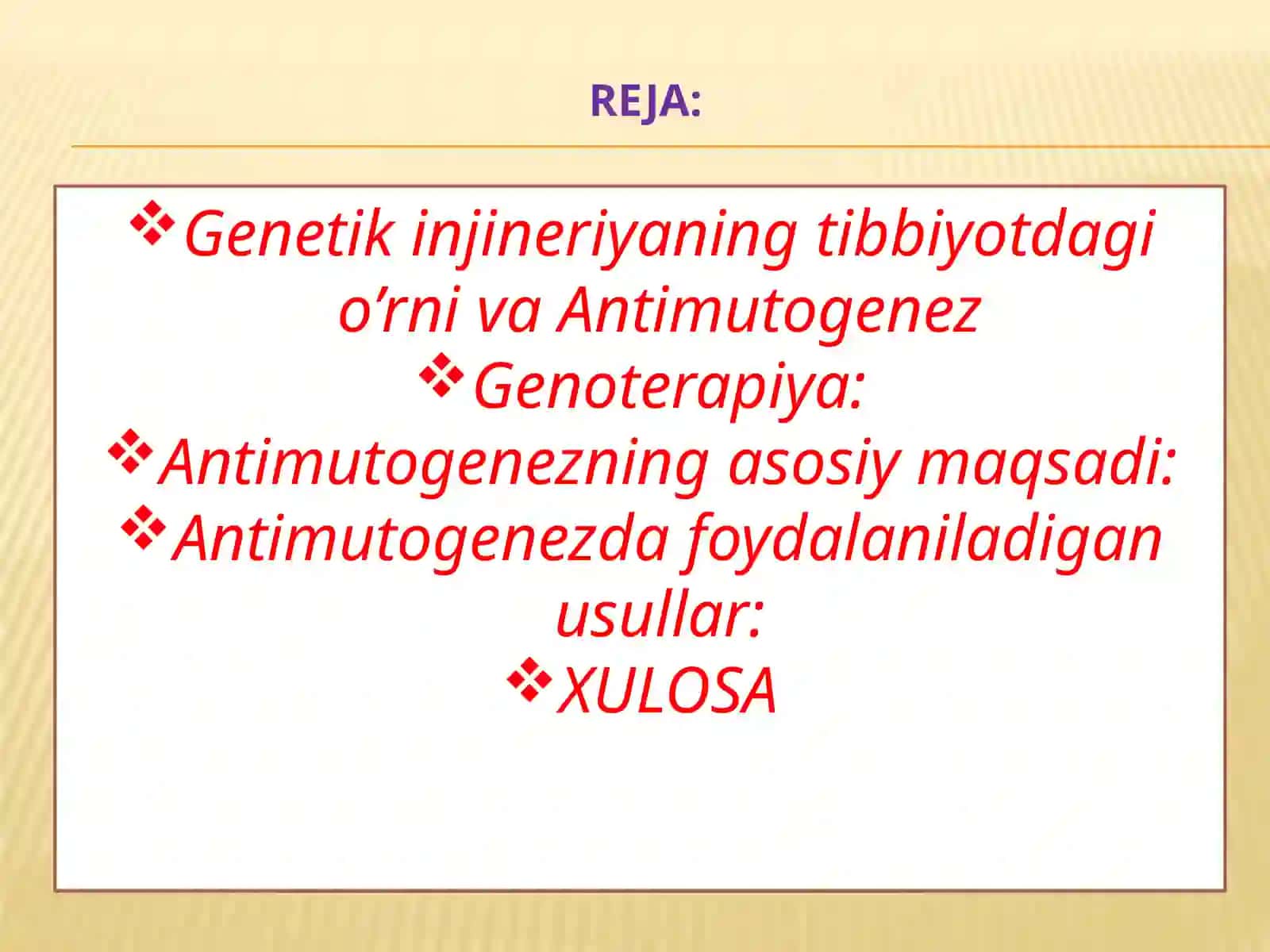 Genetik inzhenariya va Antimutogenez 2