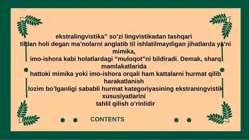 koreys tili ekstralingvistik hurmat shakllari 2