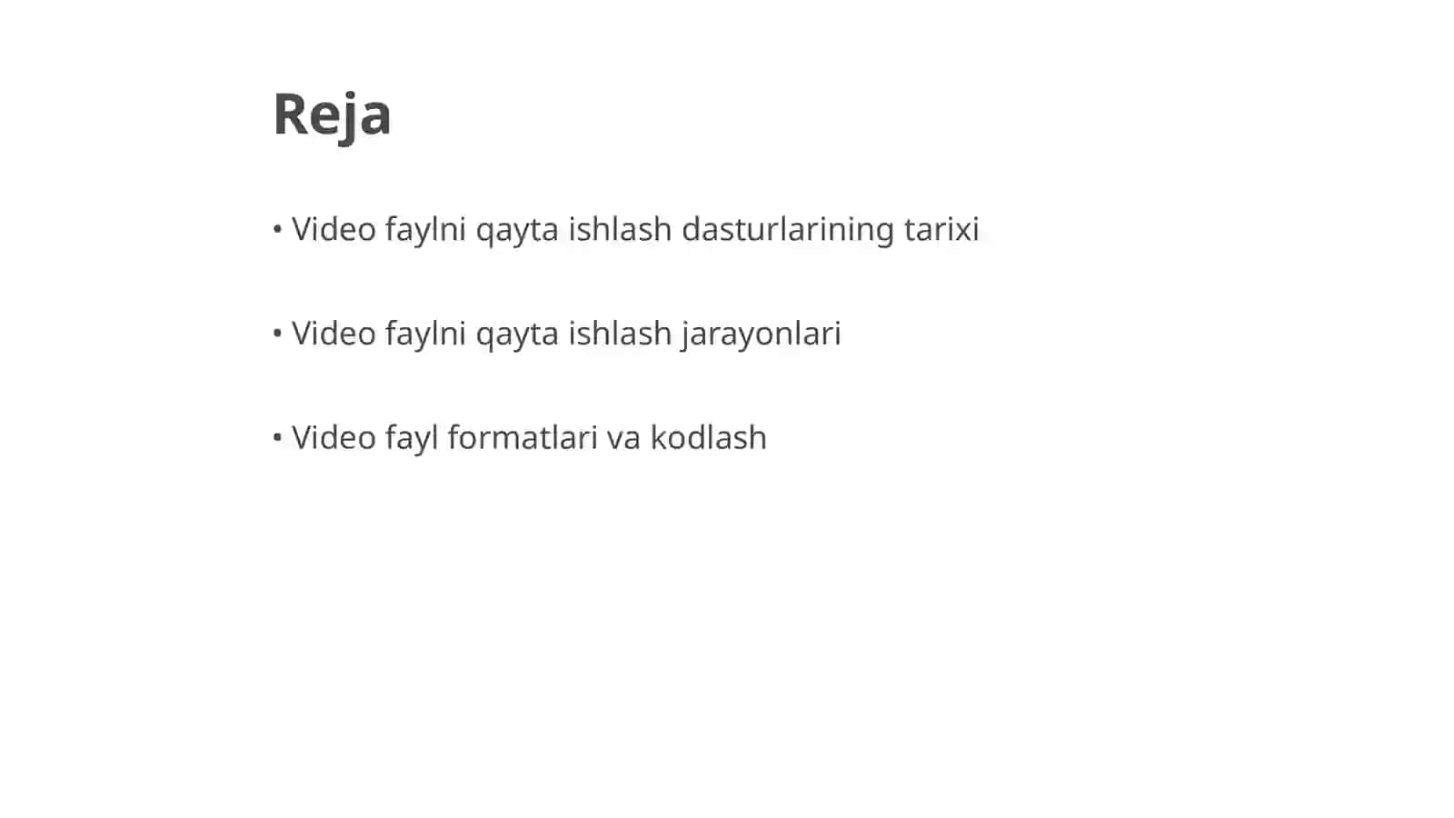 Video faylni qayta ishlash dasturi 2
