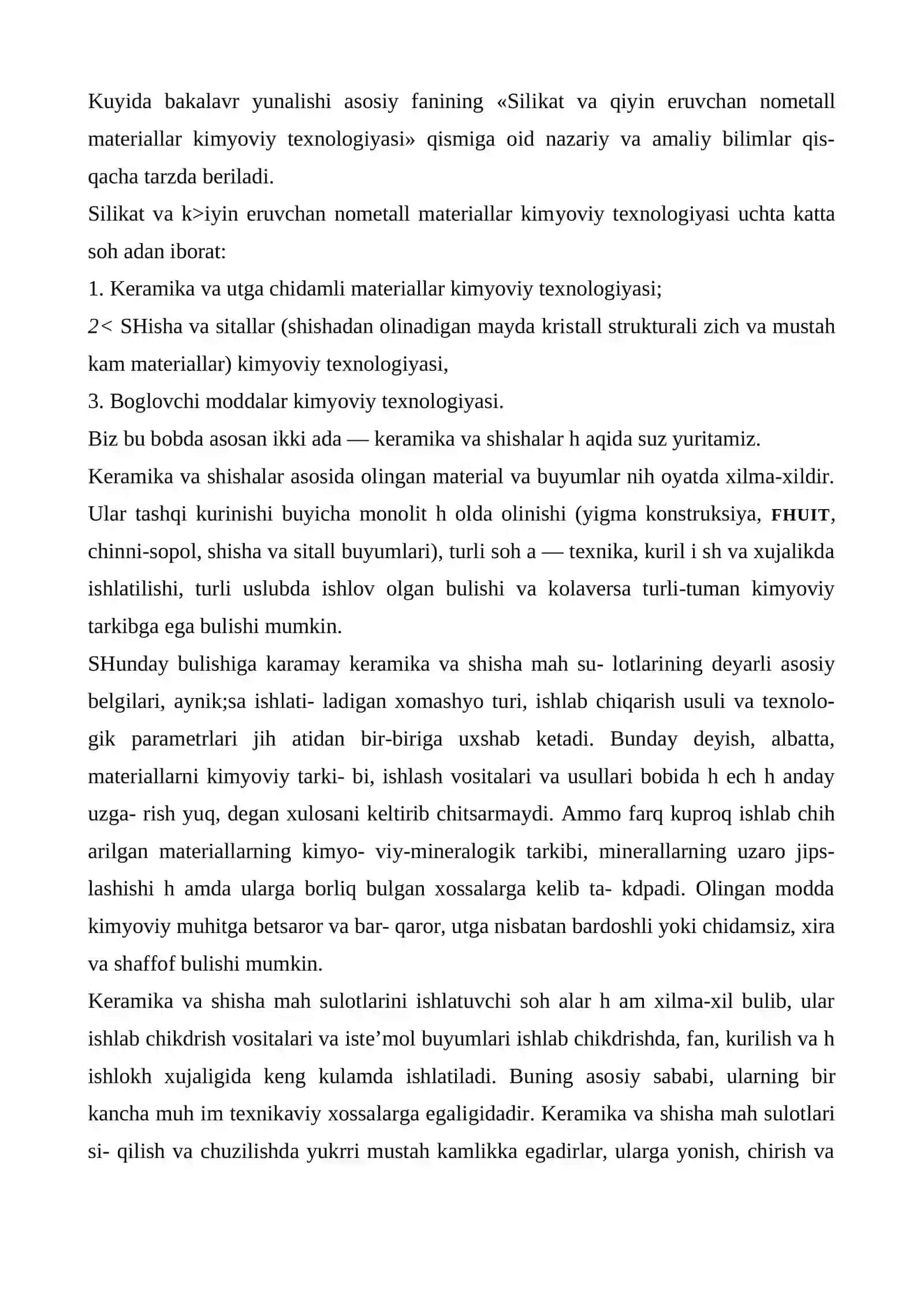 Keramika va shisha mahsulotlarining ahamiyati 2