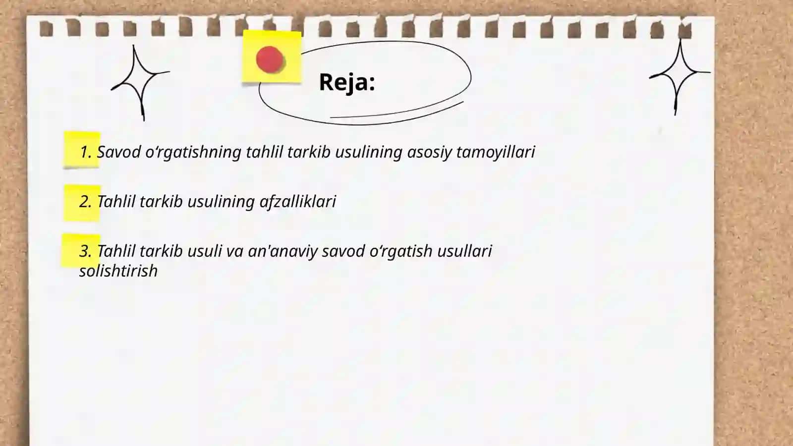 Savodga òrgatishning tahlil tarkib usuli mavzusida 2