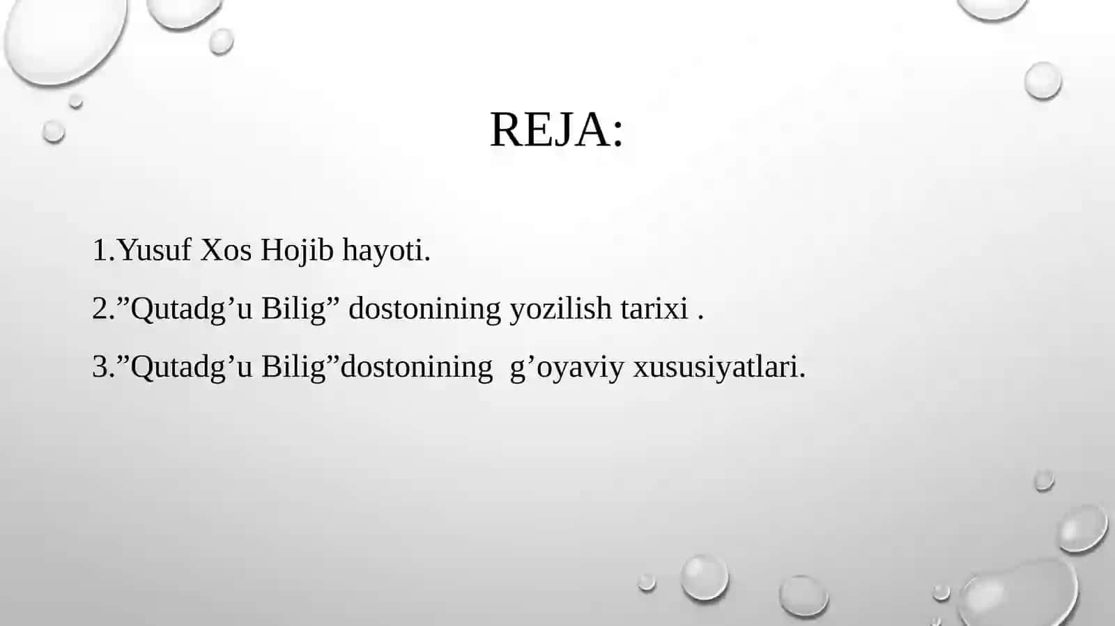 YusufXosHojibVauning“Qutadg’uBilig”dostoni 2