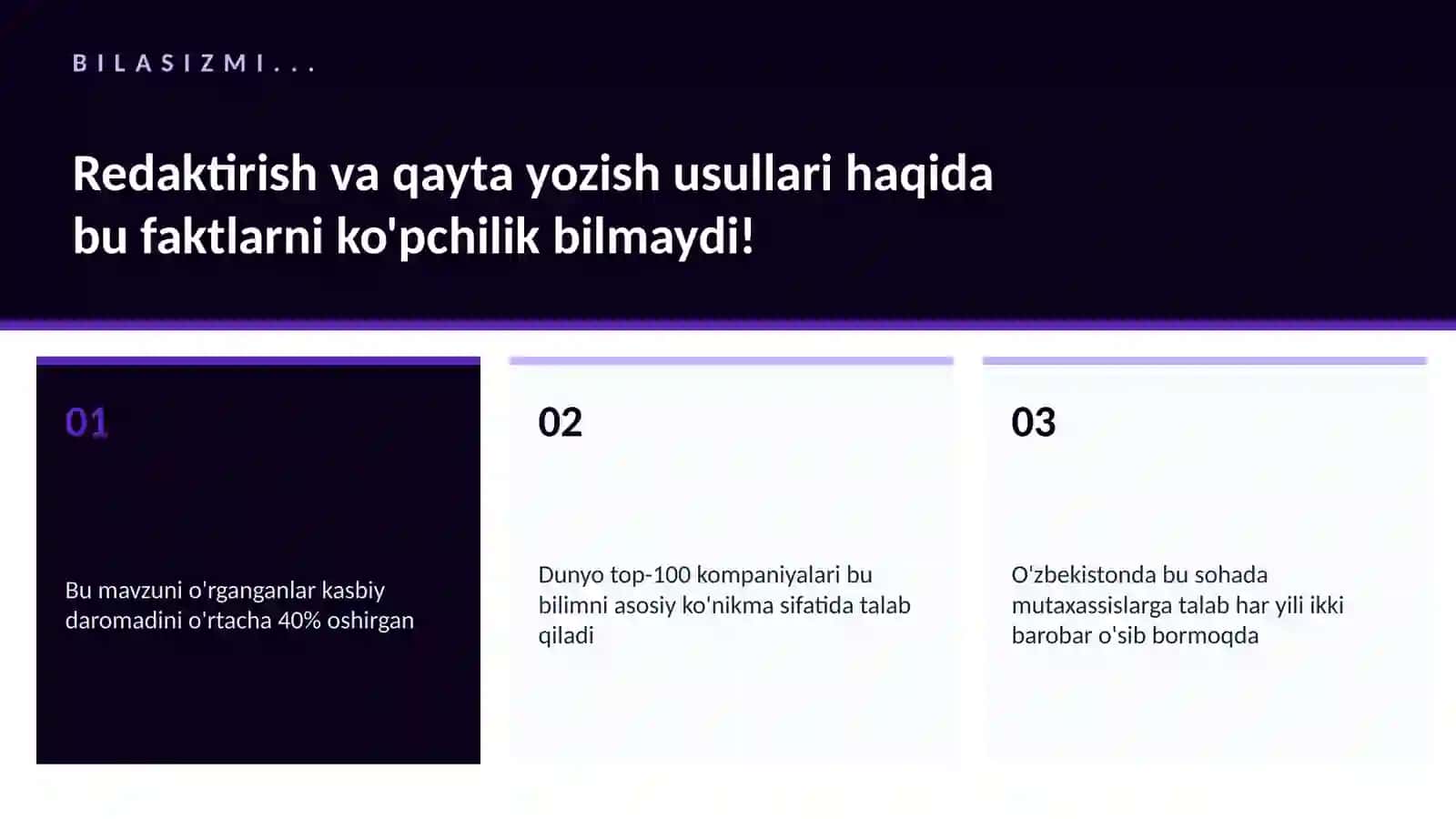 Redaktirish va qayta yozish usullari 2