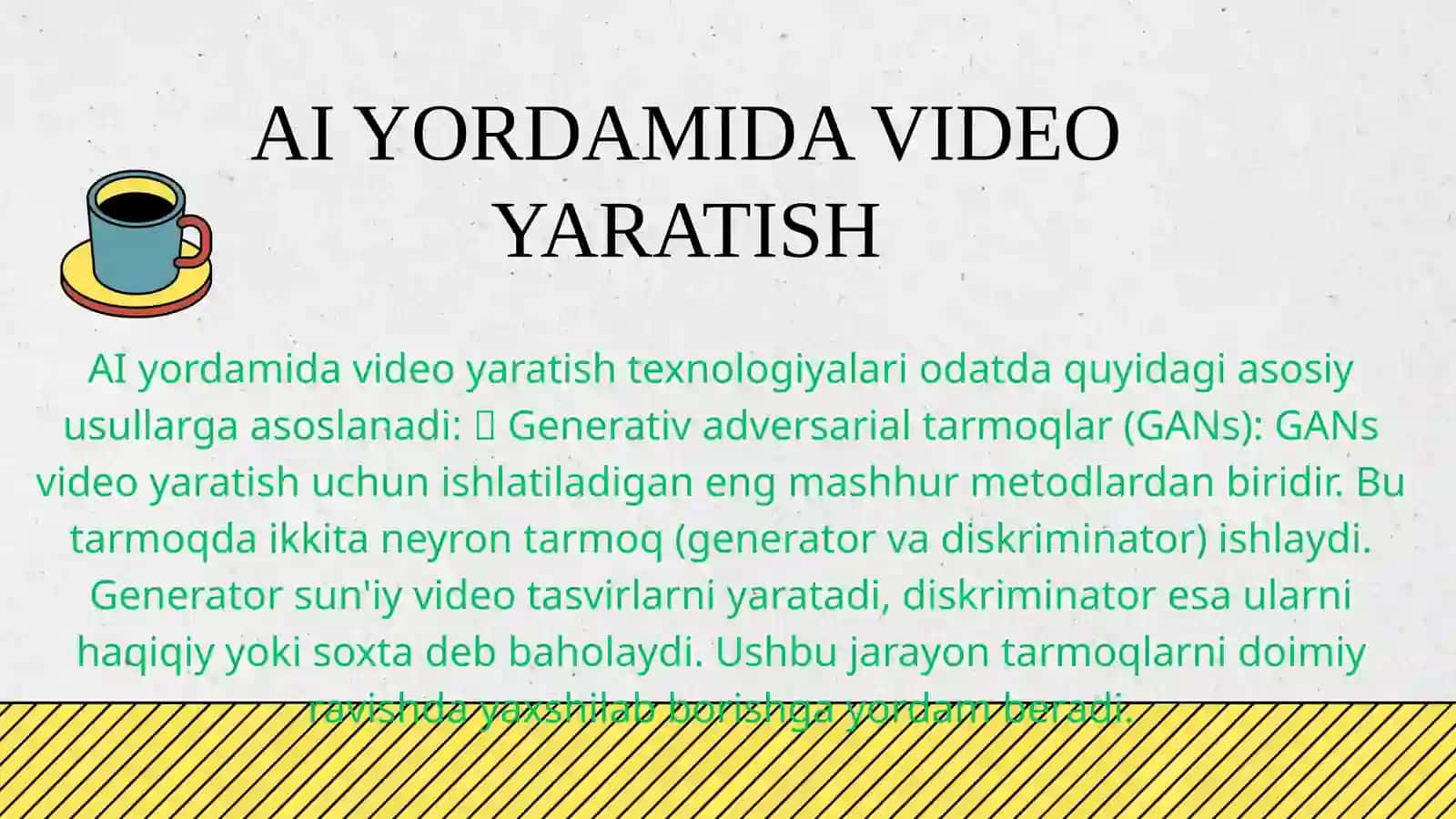 SUN'IY INTELEKTDAN FOYDALANIB AUDIO VIDEOLAR USTIDA AMALLAR 2