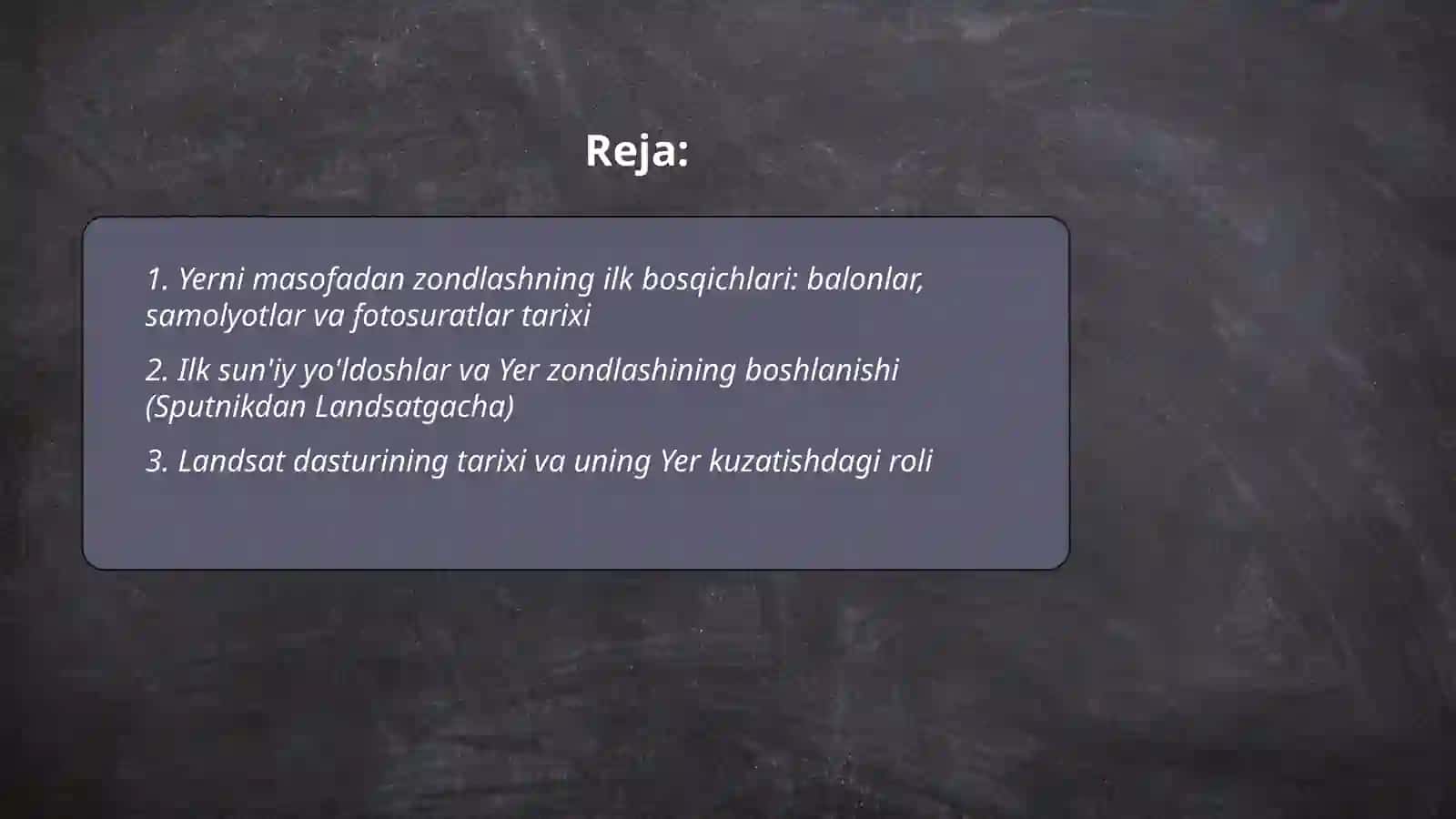 Yerni masofadan zondlash tarixi 2