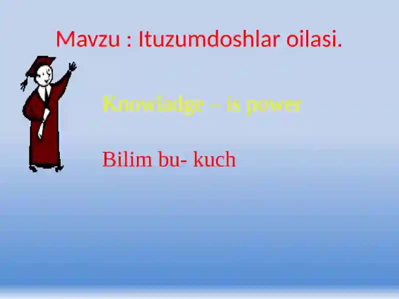 Ituzumdoshlar oilasi 2